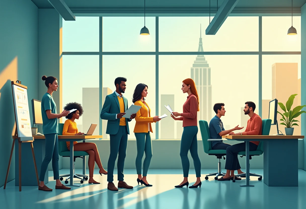 Government job seekers in a meeting