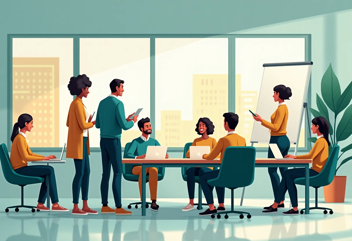 Collaborative team meeting