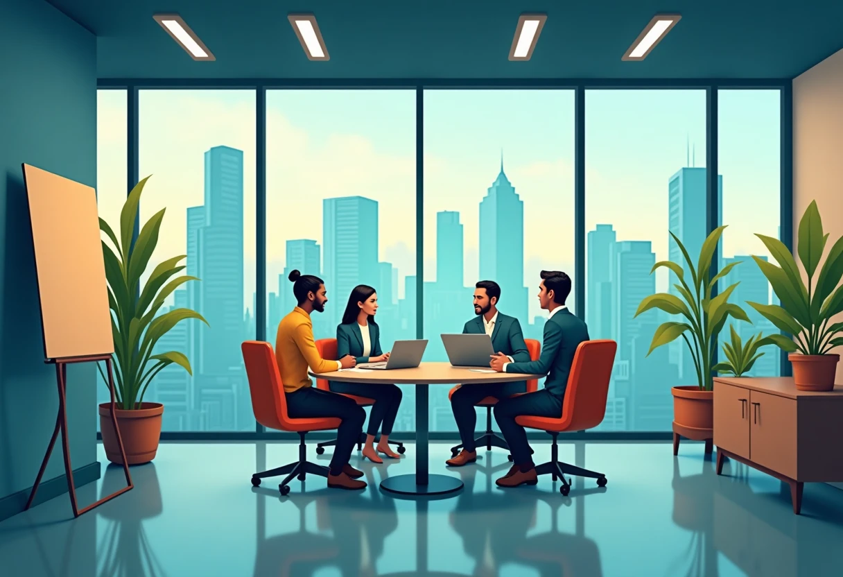 Senior software engineers in discussion