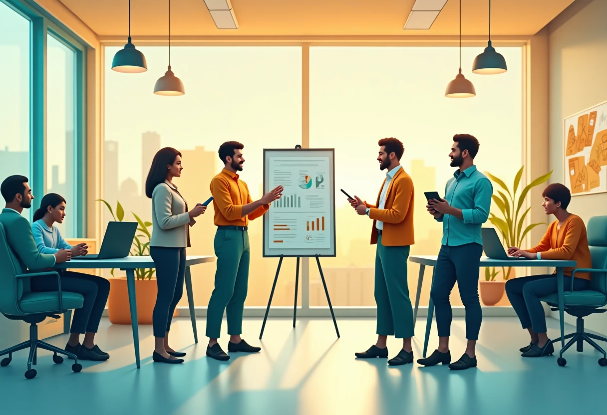 Sales specialists at work